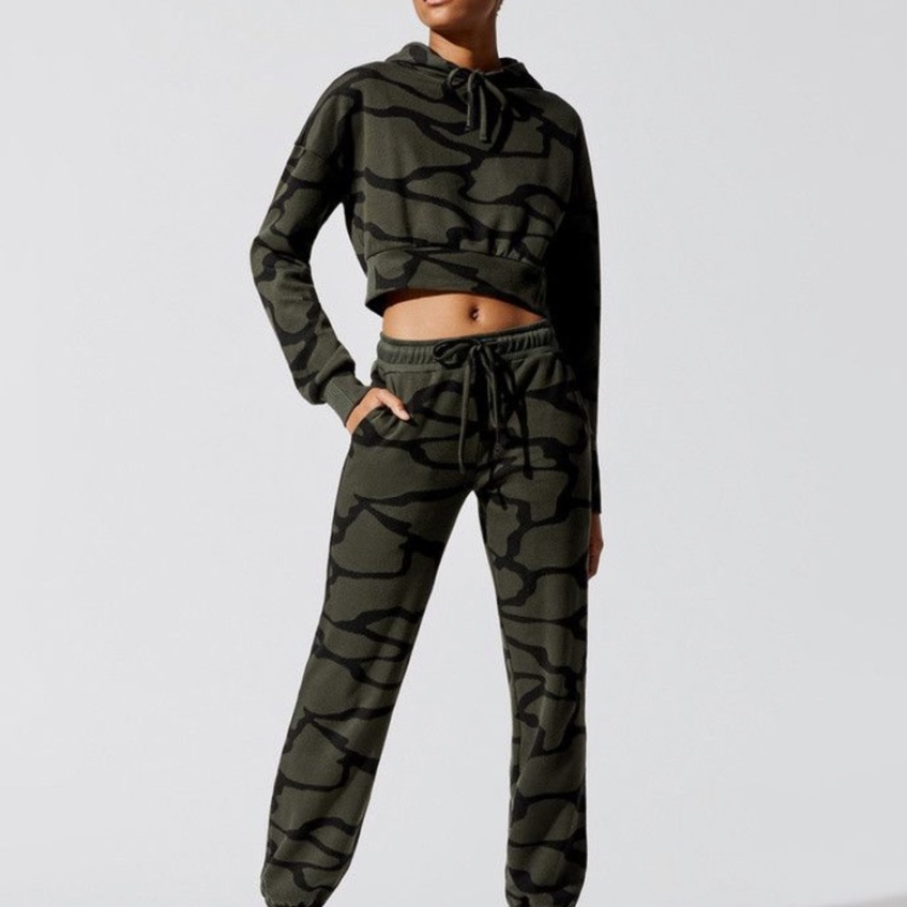 Nwt! Twenty Montreal Camo Hyper Reality Knit Charcoal Hoodie Size Small